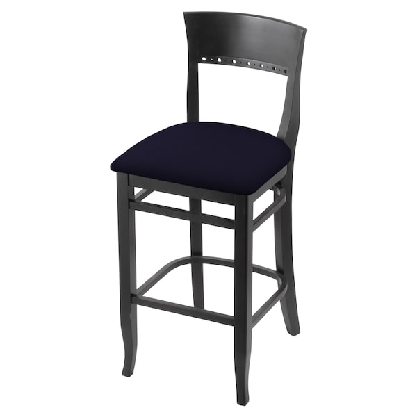 30" Bar Stool, Black Finish, Canter Twilight Seat